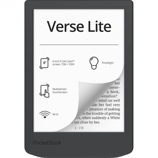 Pocketbook Verse Lite - Midnight Grey DACH-Version - E-book reader - 8 GB