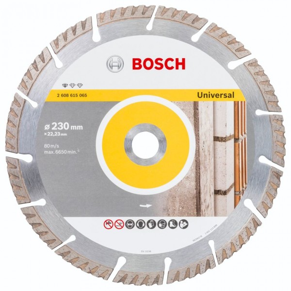 Bosch 2 608 615 065 - Disco per tagliare - Centro piatto - Mattone - Cemento - Calcestruzzo duro - C
