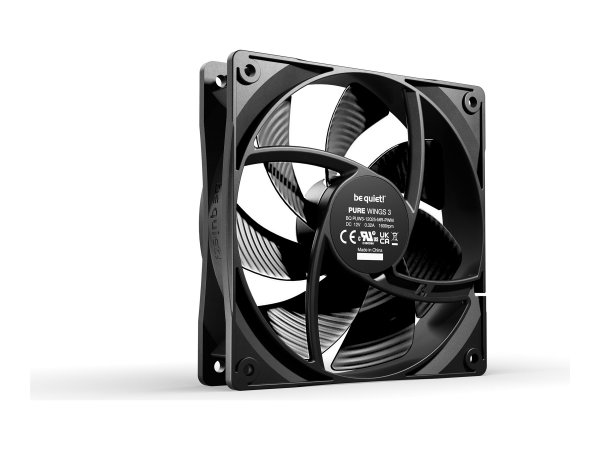 Be Quiet! Pure Wings 3 120mm PWM - Ventilatore - 12 cm - 1600 Giri/min - 84,8 m³/h - Nero