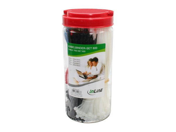 InLine Fascette stringicavo varie misure e colori - Include pinza - Set da 800pz