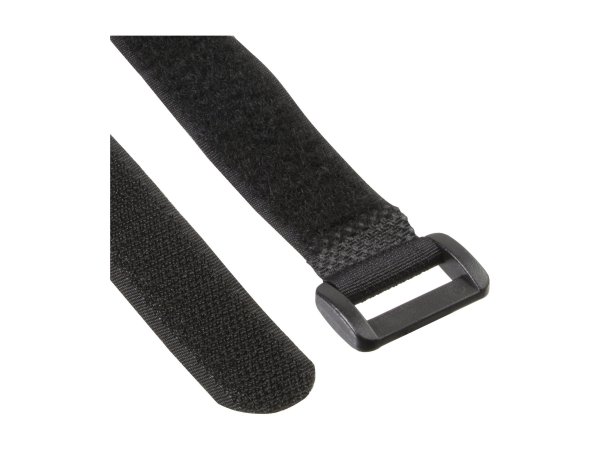 InLine Cinghie di fissaggio con chiusura a strappo - 20x200mm - nero - 10pz