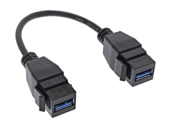 InLine USB 3.2 Gen1 2x cavo adattatore keystone - 2x presa keystone USB A - 0,2m