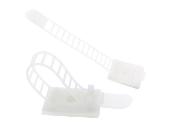 InLine Ferma cavi adesiva regolabile 94mm - con foro di fissaggio - neutra - 10pz