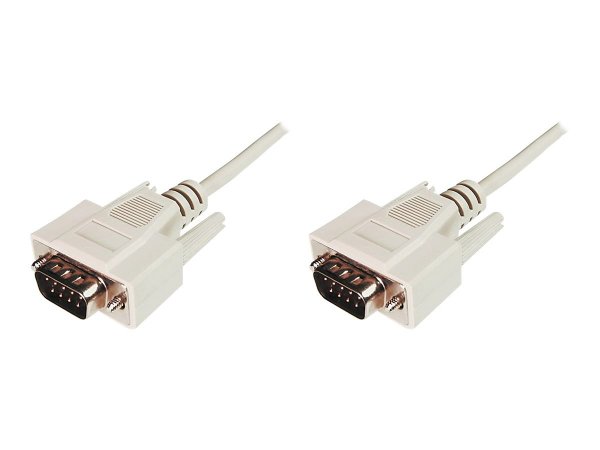 DIGITUS Cavo di estensione trasferimento dati - D-Sub9/M - D-Sub9/M, - Beige - 2 m - DSUB - 9-pin -