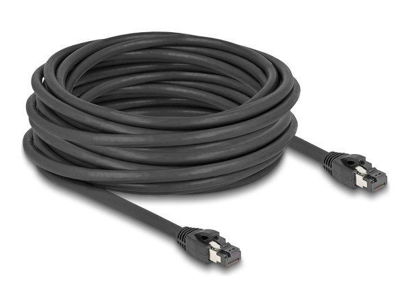 Delock Cavo di rete RJ45 Cat.8.1 S/FTP da 10 m a 40 Gbps nero - 10 m - Cat8.1 - S/FTP (S-STP) - RJ-4