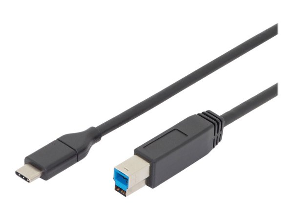 DIGITUS Cavo di collegamento Type-C USB - Gen2 - Type-C su B - 1 m - USB C - USB B - USB 2.0 - 10 Gb