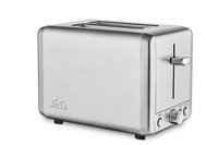 SOLIS Toaster Steel - 2 Scheibe n - Edelstahl - - Tasten - Drehregler
