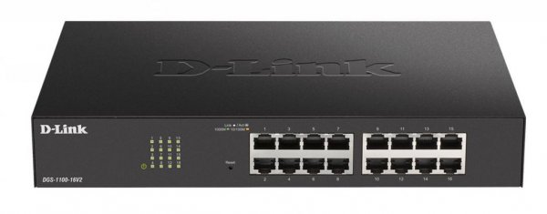 D-Link DGS-1100-16V2 - Gestito - L2 - Gigabit Ethernet (10/100/1000) - Full duplex - Montaggio rack
