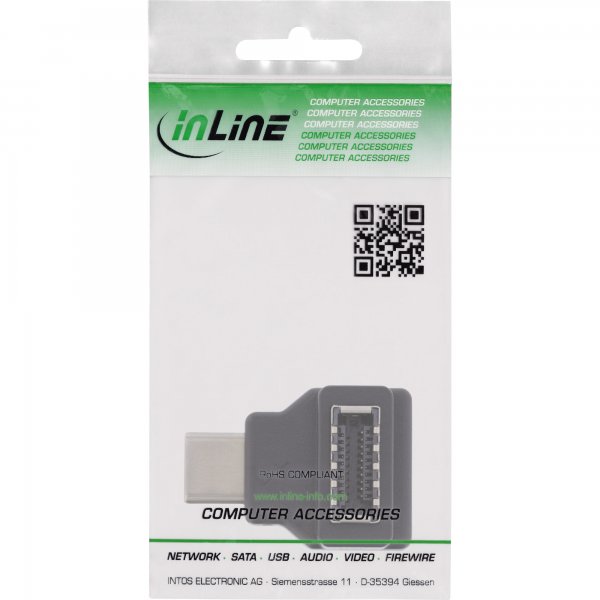 InLine Adattatore USB 3.2 - da USB-C maschio a presa USB-E interna