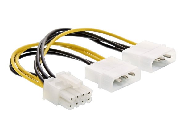 InLine Cavo di alimentazione int. 2x 4poli 5,25” M a 8poli PCIe F - 0,15m