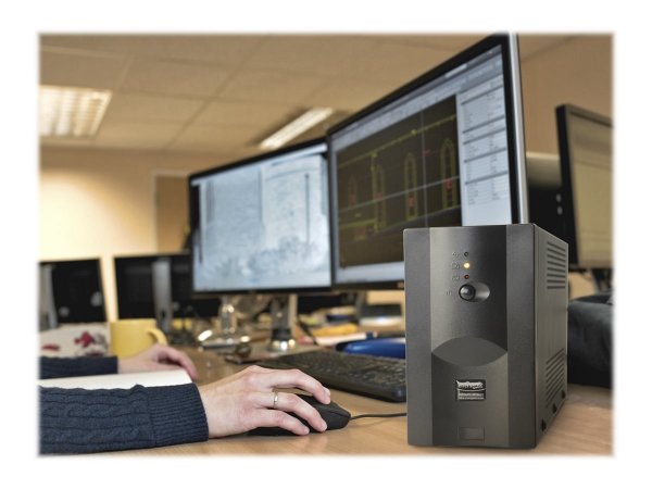 Gembird UPS-PC-1202AP - A linea interattiva - 1,2 kVA - 720 W - 220 V - 220 V - 50/60 Hz