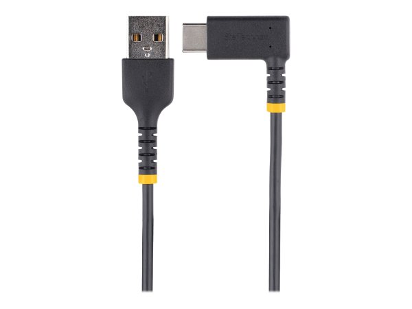 StarTech.com Cavo da USB-A a USB-C a 90° da 30cm - Cavetto di Ricarica Veloce USB Tipo C per uso int