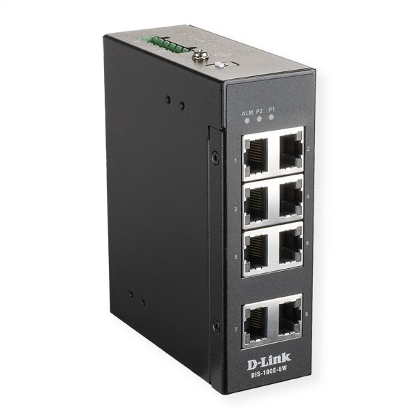 D-Link DIS-100E-8W - Non gestito - L2 - Fast Ethernet (10/100) - Full duplex - Montaggio rack - Mont