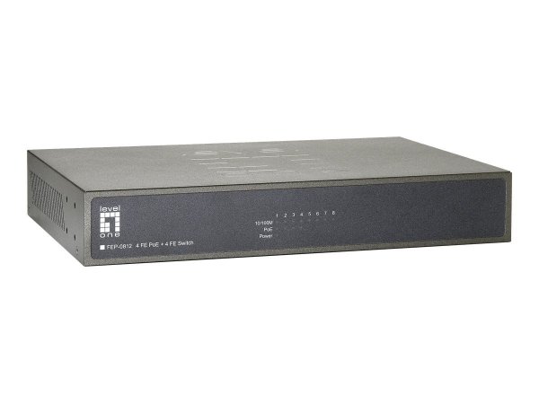 LevelOne FEP-0812 - Fast Ethernet (10/100) - Full duplex - Supporto Power over Ethernet (PoE) - Mont