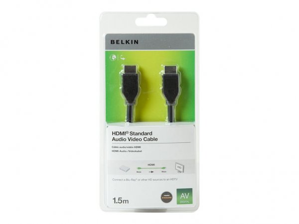 Belkin 1.5m - 2xHDMI - 1,5 m - HDMI tipo A (Standard) - HDMI tipo A (Standard) - 3840 x 2160 Pixel -
