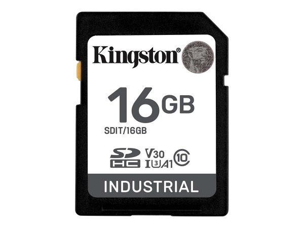 Kingston 16G SDHC Industrial pSLC - 16 GB - SDHC - Classe 10 - UHS-I - 100 MB/s - 80 MB/s