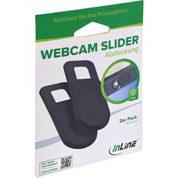 InLine Webcam Slider Cover - NERO - confezione 2pz.
