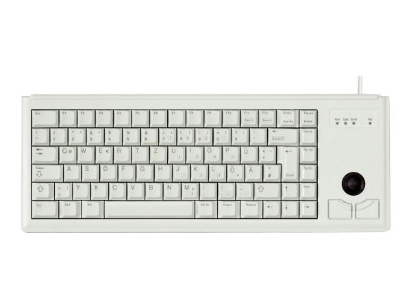 Cherry Slim Line Compact-Keyboard G84-4400 - Trackball - 84 tasti AZERTY - Grigio