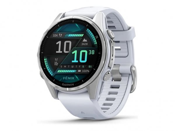 Garmin fenix 8 - AMOLED Steinweiss/Silber