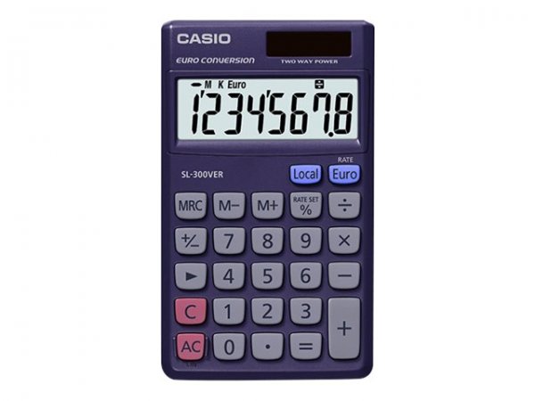 Casio SL-300VER - Tasca - 8 cifre - Batteria - Blu