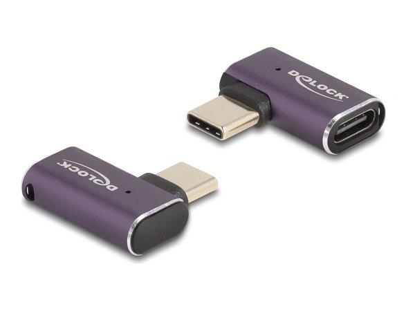 Delock USB Adapter 40 Gbps Type-C PD 3.1 240 W Stecker zu Buchse gewinkelt links - Adattatore - Digi