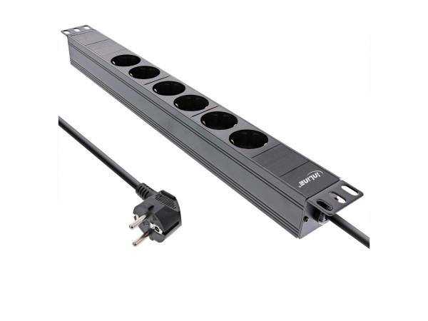 InLine Multipresa 19” contatto di protezione a 6 vie - no interruttore - 2m