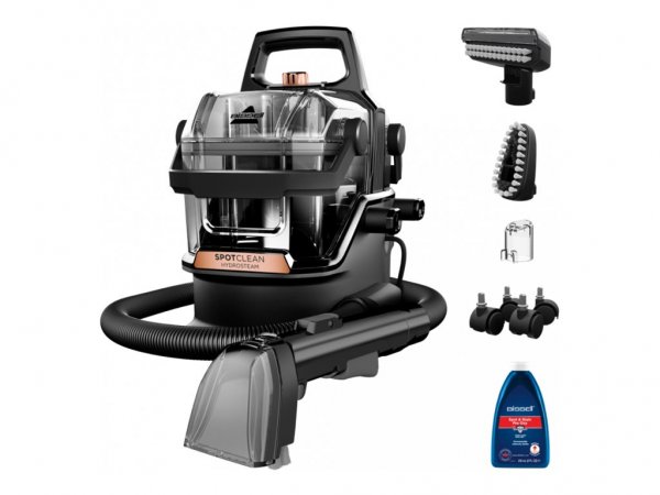 BISSELL Smacchiatore SpotClean Hydrosteam Pro - Pulitore a vapore cilindrico - 1,9 L - Nero - Rame -