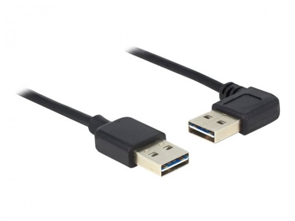 Delock 85176 - 0,5 m - USB A - USB A - USB 2.0 - Maschio/Maschio - Nero