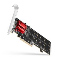 AXAGON PCEM2-ND PCIe Adapter für zwei M.2 SSDs - Controllore - m.2 NVMe