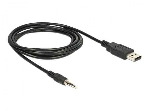 Delock 1.8m USB2.0-A/3.5mm - 3.5mm - Maschio - USB tipo A - Maschio - 1,8 m - Nero