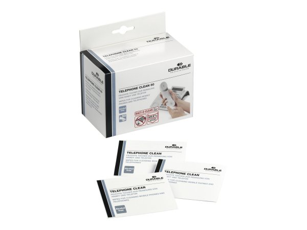 Durable 5785 - Panni umidi per la pulizia dell'apparecchiatura - Schermi/Plastiche - Bianco - 50 pz