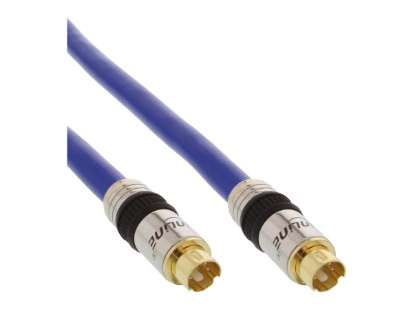 InLine Cavo S-VHS - PREMIUM - dorato - mini DIN a 4pin - 10m