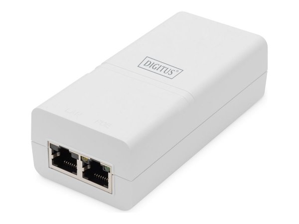 DIGITUS Gigabit Active 802.3at PoE Midspan - Gigabit Ethernet - 1000 Mbit/s - IEEE 802.3at - Bianco