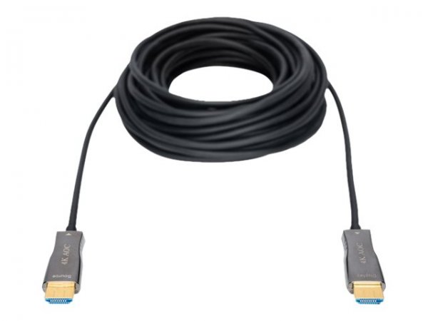 DIGITUS Cavo in fibra ottica ibrido HDMI AOC - UHD 4K - 30 m - 30 m - HDMI tipo A (Standard) - HDMI