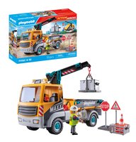 PLAYMOBIL Action Baustellen-LKW mit Kran Auslegerkran e Mehrfarbig K...