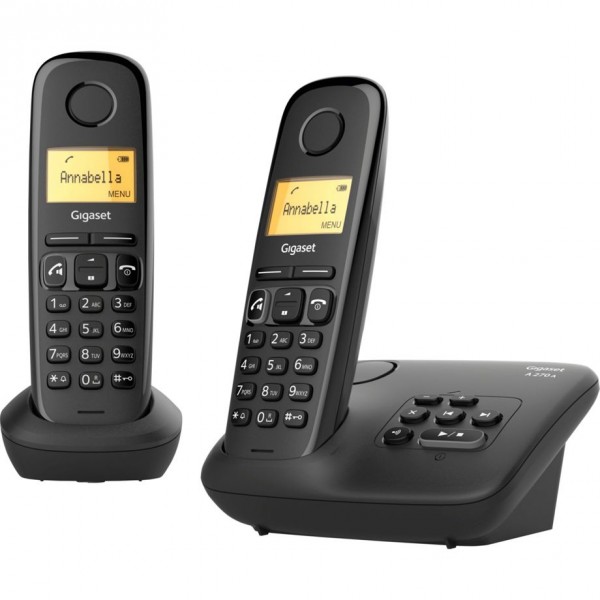 Gigaset A270A - Telefono analogico/DECT - Cornetta wireless - Telefono con vivavoce - 80 voci - Iden