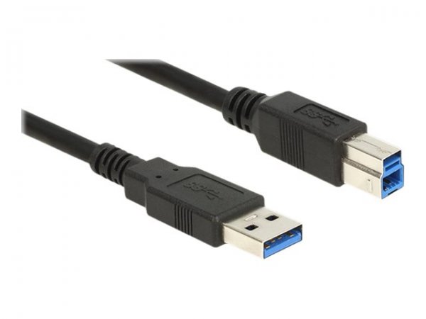Delock 85070 - 5 m - USB A - USB B - USB 3.2 Gen 1 (3.1 Gen 1) - Maschio/Maschio - Nero