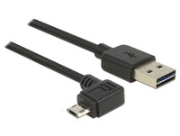 Delock 83846 - 1 m - USB A - Micro-USB B - USB 2.0 - Maschio/Maschio - Nero