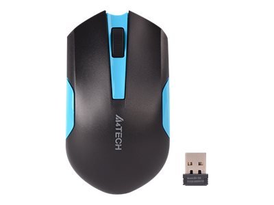 A4tech G3-200N - Ambidestro - Ottico - RF Wireless - 1000 DPI - Nero - Blu