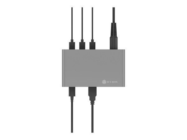 ICY BOX IB-HUB801-TB4 - Thunderbolt 4 - Thunderbolt 4 - USB 3.2 Gen 2 (3.1 Gen 2) Type-A - 40000 Mbi