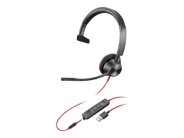 Poly Blackwire 3315 USB-A + 3.5mm Mono Headset - Cablato - 20 - 20000 Hz - Ufficio - 102 g - Auricol