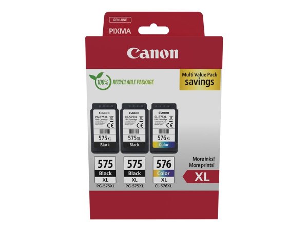 Canon 5437C004 - Resa elevata (XL) - Nero - Ciano - Magenta - Giallo - 3 pz - Value pack