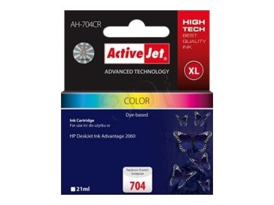 Activejet AH-704CR Ink Replacement HP 704 CN693AE Premium - Compatibile - Cartuccia di inchiostro