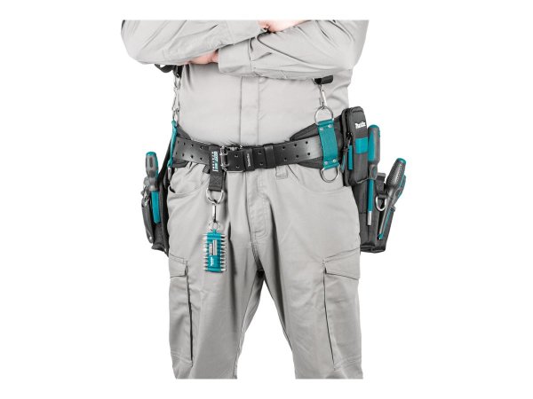 Makita E-15235 - Cintura portattrezzi - Nero - Blu - Grigio - Pelle - Poliestere - 2 tasche - Secchi