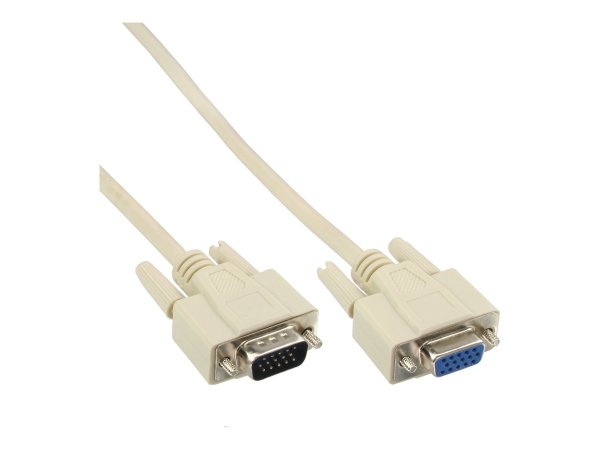 InLine Cavo VGA - Sub-D 15pin maschio / femmina - 1m - beige