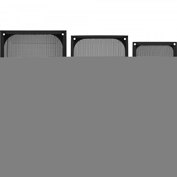 InLine Griglia ventola con filtro in alluminio - 80x80mm - nero