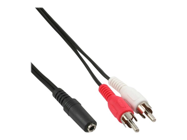 InLine Cavo Audio Jack 3,5mm F a 2x RCA M - 1m - prolunga