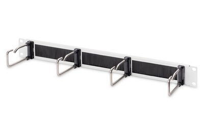 DIGITUS Kabelrangierp. Stahlb Bürste Stahlbügel+ Bürstenleiste 19'' gra