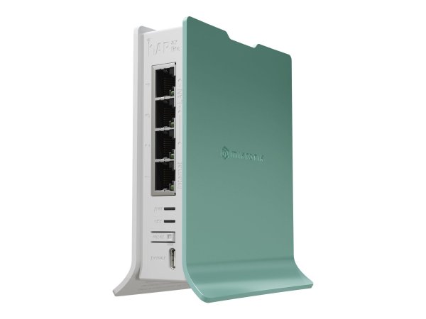 MikroTik hAP - Wi-Fi 6 (802.11ax) - Banda singola (2.4 GHz) - Collegamento ethernet LAN - Verde - Bi