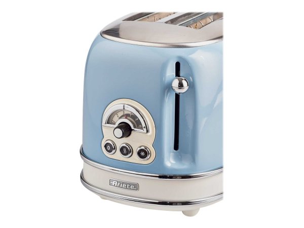 Ariete 155 Tostapane Vintage 2 fette di pane - con pinze - 6 livelli di tostatura - 810 Watt- Acciai